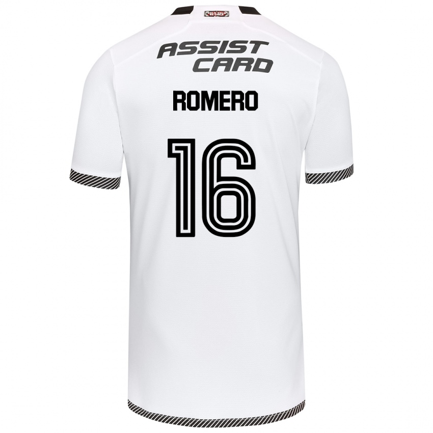 Kinder Evanz Romero #16 Weiß Schwarz Heimtrikot Trikot 2024/25 T-Shirt