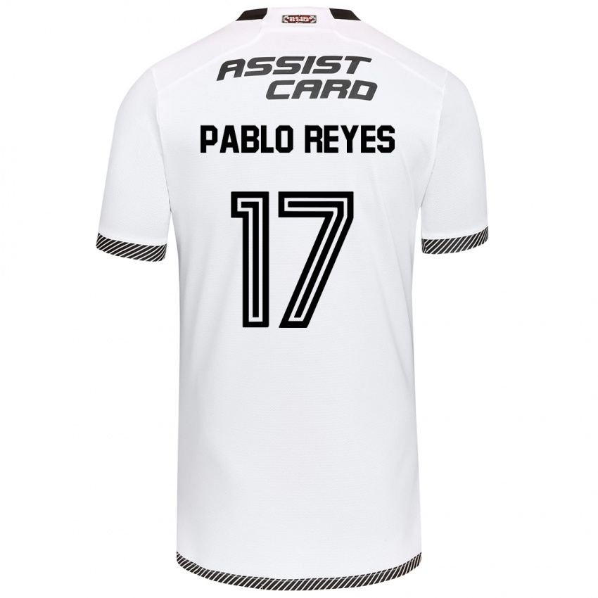 Kinder Juan Pablo Reyes #17 Weiß Schwarz Heimtrikot Trikot 2024/25 T-Shirt