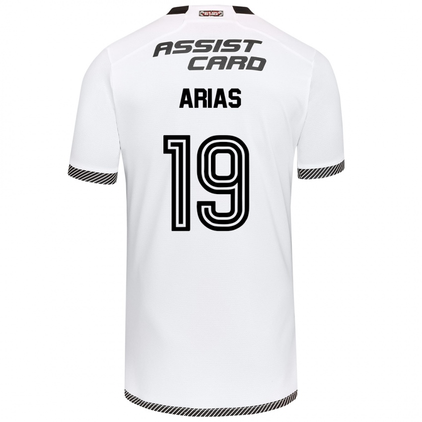 Kinder Bastián Arias #19 Weiß Schwarz Heimtrikot Trikot 2024/25 T-Shirt