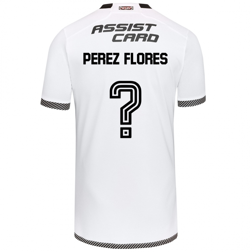 Kinder Benjamín Pérez Flores #0 Weiß Schwarz Heimtrikot Trikot 2024/25 T-Shirt