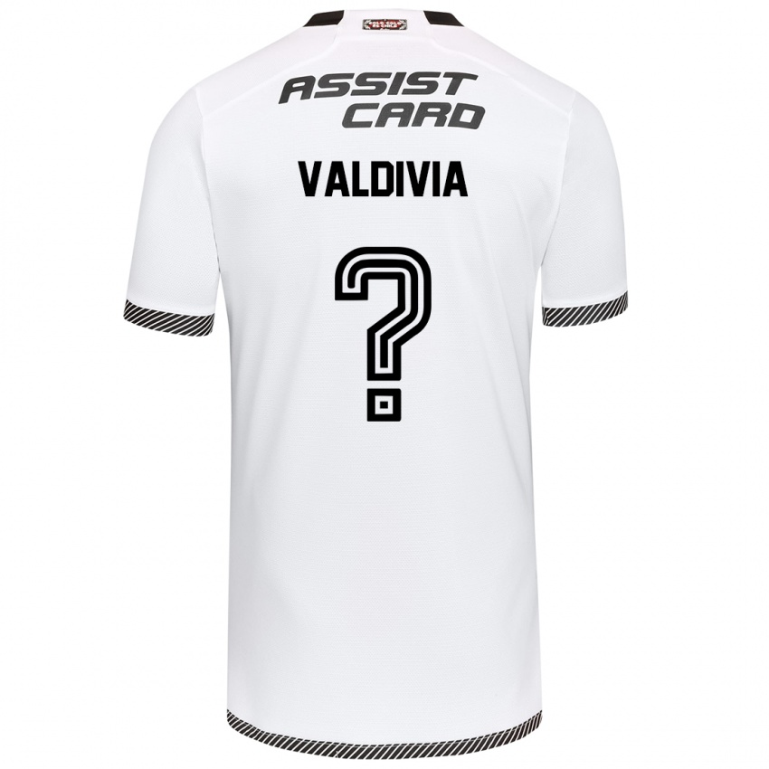 Kinder Felipe Valdivia #0 Weiß Schwarz Heimtrikot Trikot 2024/25 T-Shirt