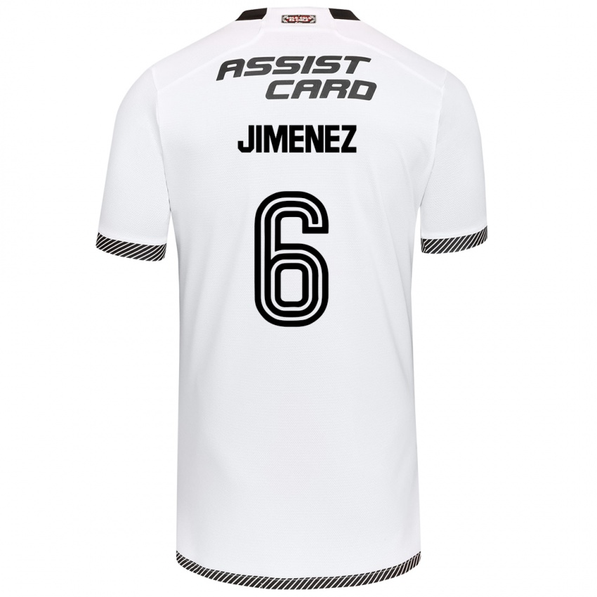 Kinder Yastin Jiménez #6 Weiß Schwarz Heimtrikot Trikot 2024/25 T-Shirt