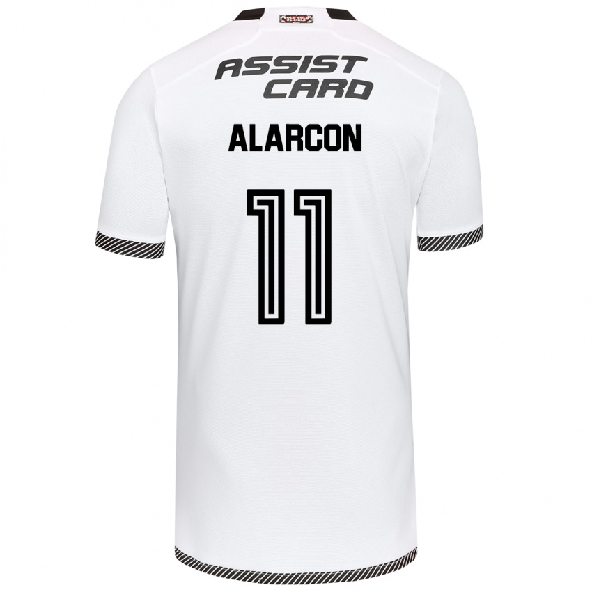 Kinder Antonia Alarcón #11 Weiß Schwarz Heimtrikot Trikot 2024/25 T-Shirt