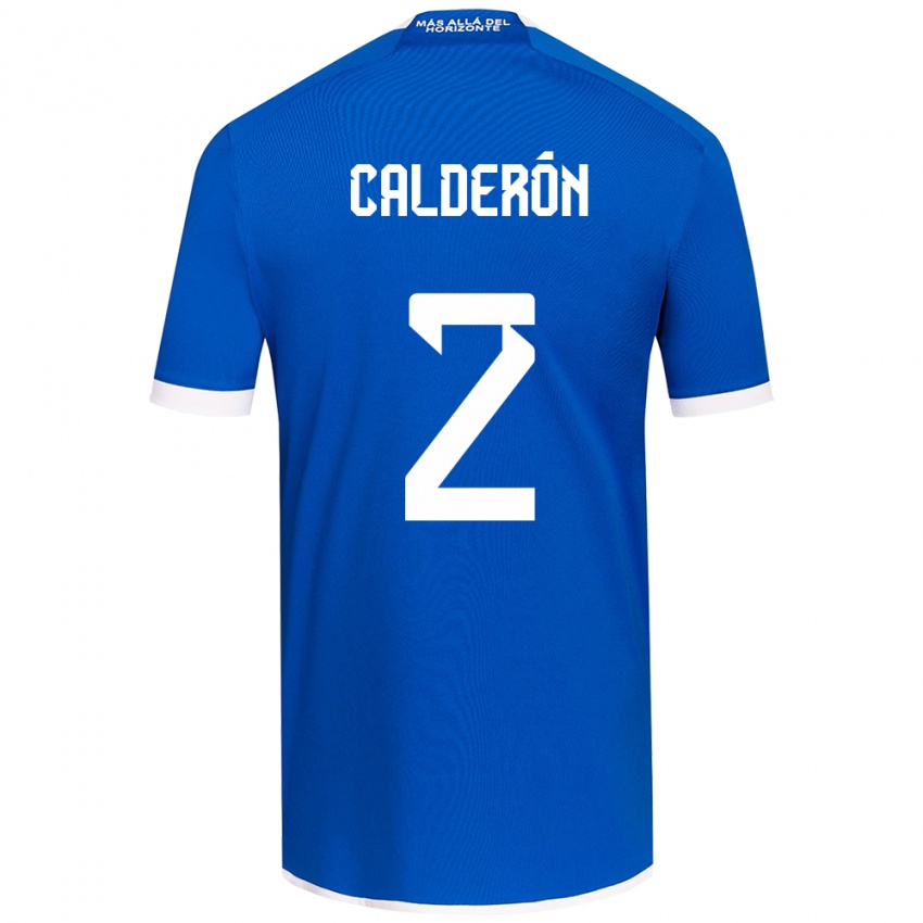 Kinder Franco Calderón #2 Blau Weiss Heimtrikot Trikot 2024/25 T-Shirt