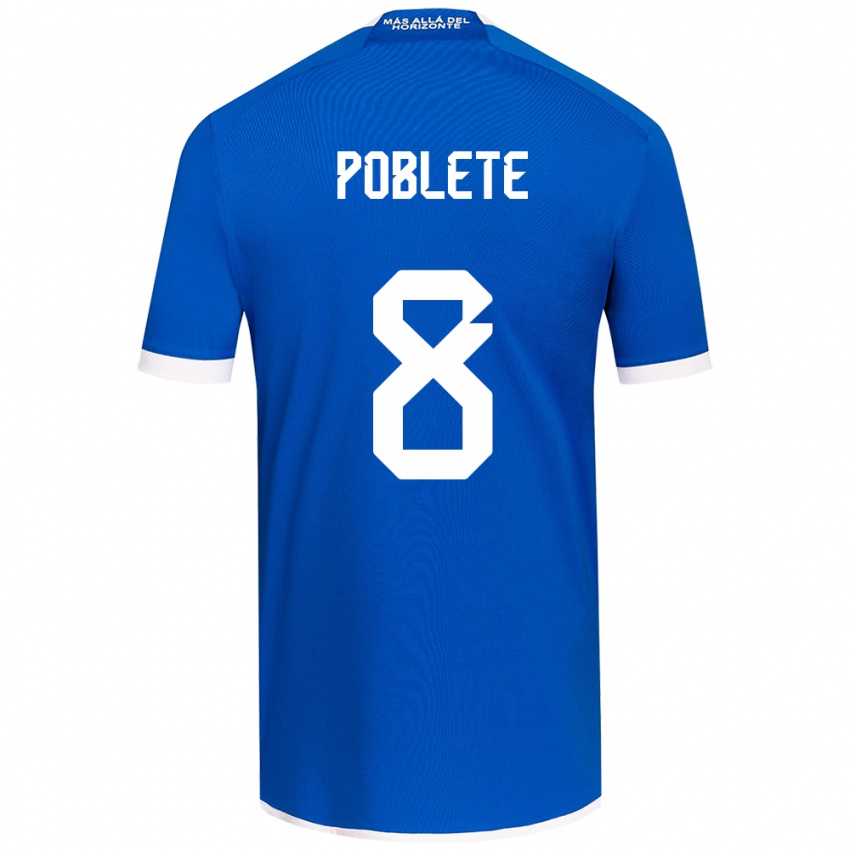 Kinder Israel Poblete #8 Blau Weiss Heimtrikot Trikot 2024/25 T-Shirt