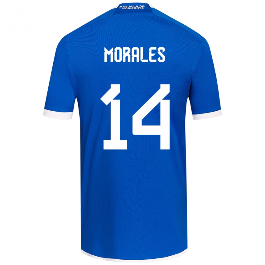 Kinder Marcelo Morales #14 Blau Weiss Heimtrikot Trikot 2024/25 T-Shirt