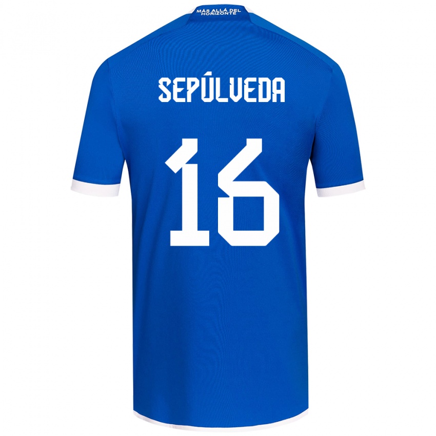 Kinder Matías Sepúlveda #16 Blau Weiss Heimtrikot Trikot 2024/25 T-Shirt