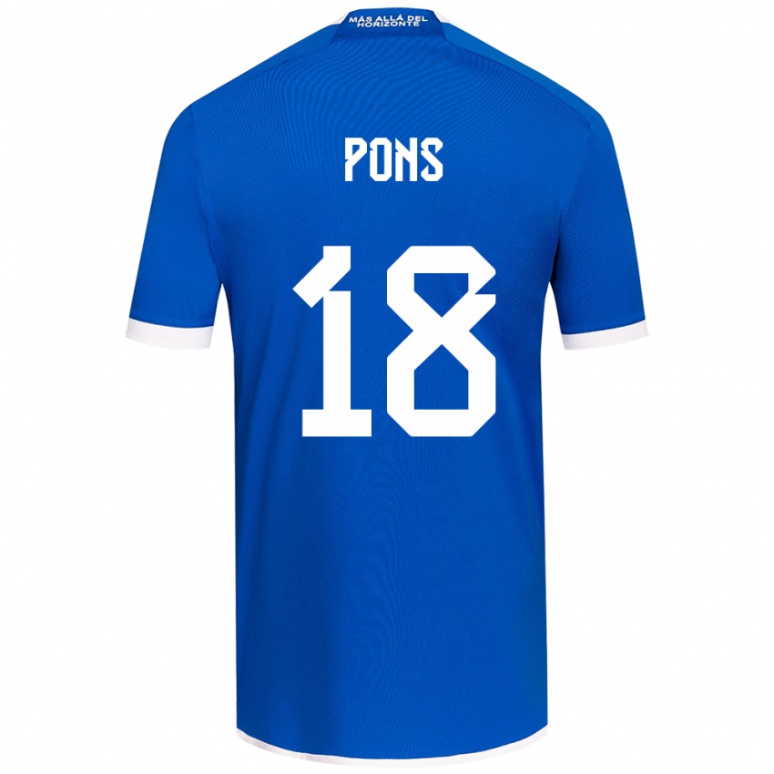 Kinder Luciano Pons #18 Blau Weiss Heimtrikot Trikot 2024/25 T-Shirt