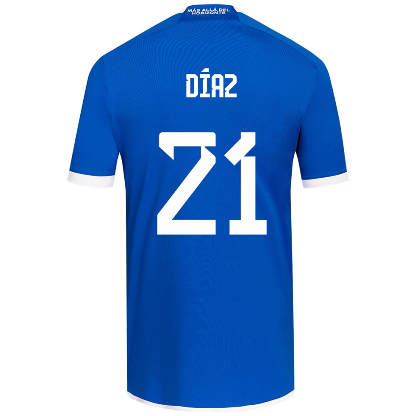 Kinder Marcelo Díaz #21 Blau Weiss Heimtrikot Trikot 2024/25 T-Shirt