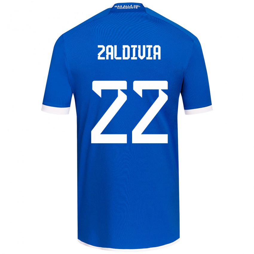 Kinder Matías Zaldivia #22 Blau Weiss Heimtrikot Trikot 2024/25 T-Shirt