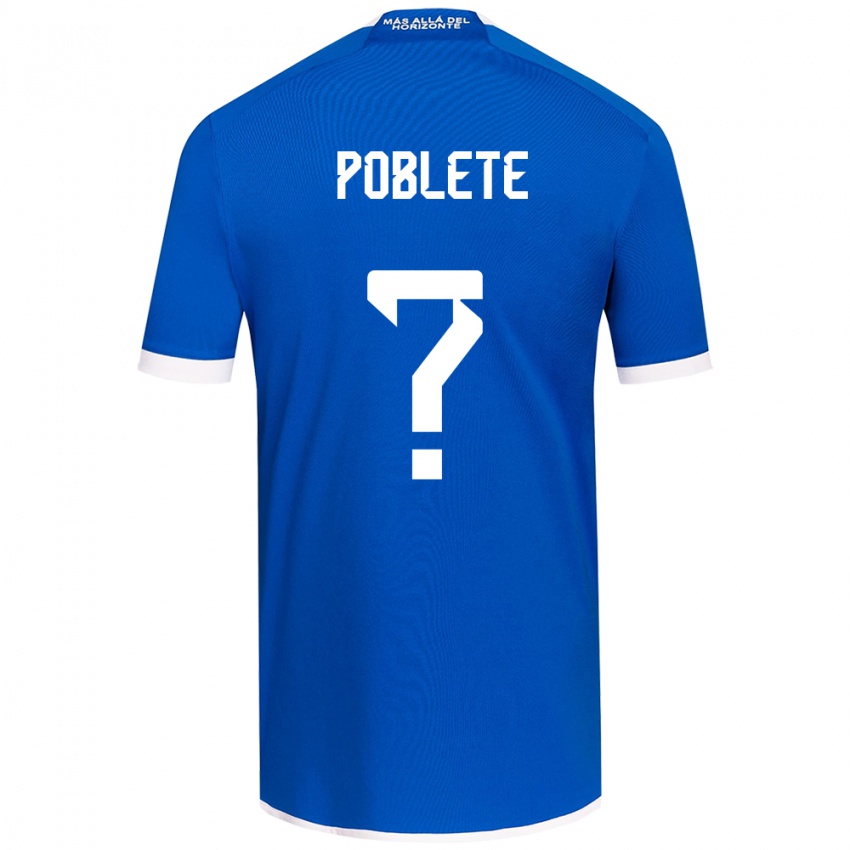 Kinder José Poblete #0 Blau Weiss Heimtrikot Trikot 2024/25 T-Shirt