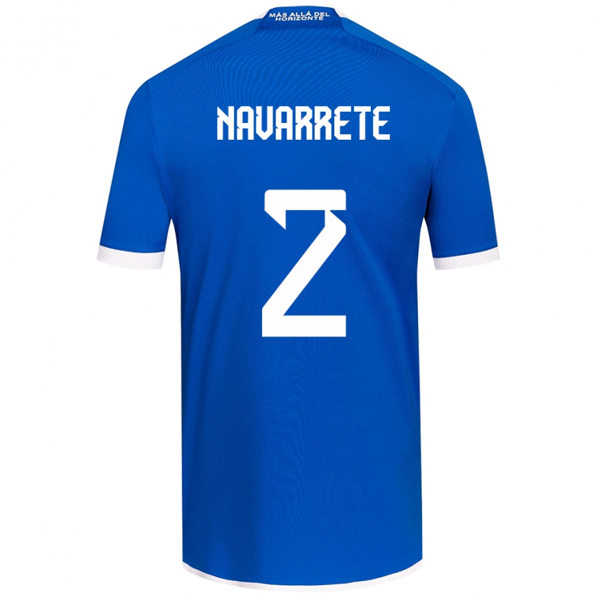 Kinder Daniel Navarrete #2 Blau Weiss Heimtrikot Trikot 2024/25 T-Shirt