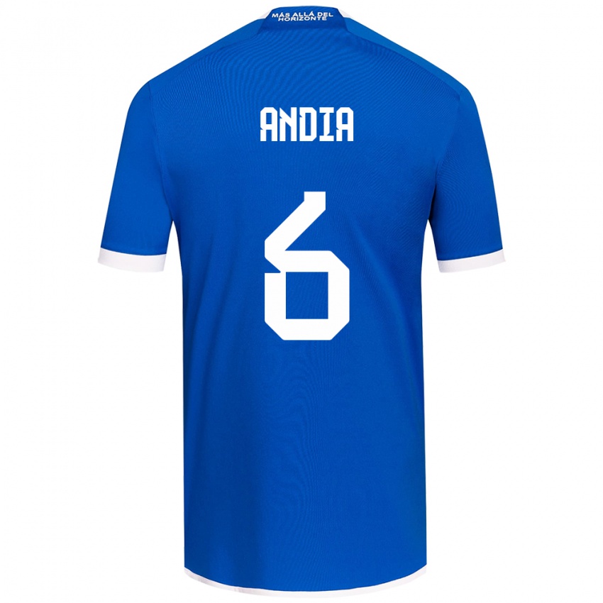 Kinder Yonathan Andía #6 Blau Weiss Heimtrikot Trikot 2024/25 T-Shirt