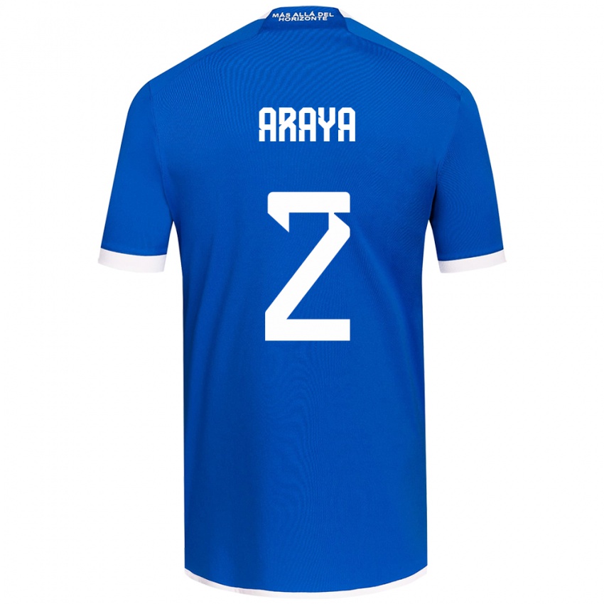 Kinder Fernanda Araya #2 Blau Weiss Heimtrikot Trikot 2024/25 T-Shirt