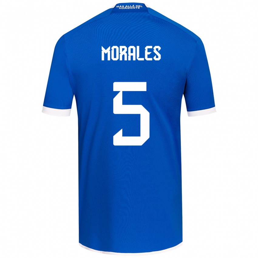 Kinder Mariana Morales #5 Blau Weiss Heimtrikot Trikot 2024/25 T-Shirt