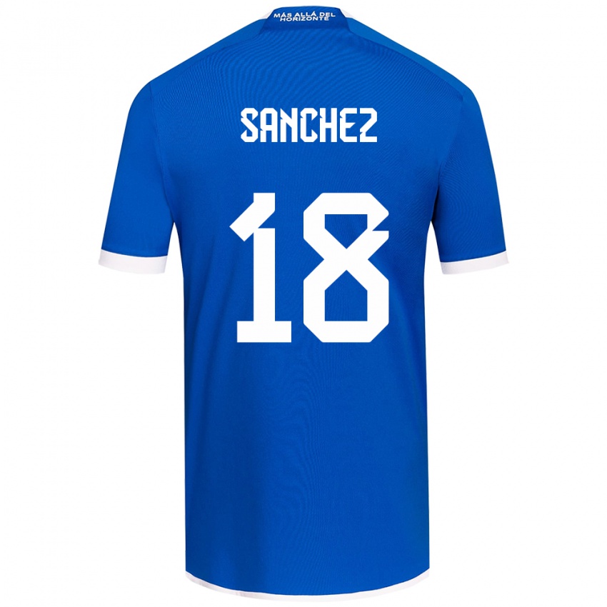 Kinder Bárbara Sánchez #18 Blau Weiss Heimtrikot Trikot 2024/25 T-Shirt