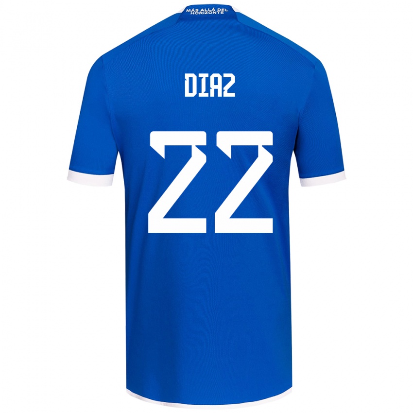 Kinder Valentina Díaz #22 Blau Weiss Heimtrikot Trikot 2024/25 T-Shirt