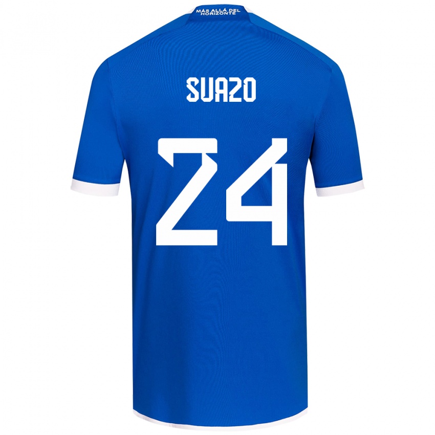 Kinder Arantza Suazo #24 Blau Weiss Heimtrikot Trikot 2024/25 T-Shirt