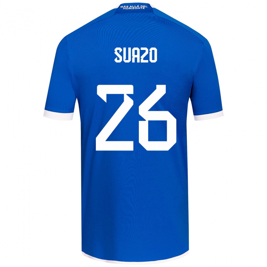 Kinder Gretzel Suazo #26 Blau Weiss Heimtrikot Trikot 2024/25 T-Shirt