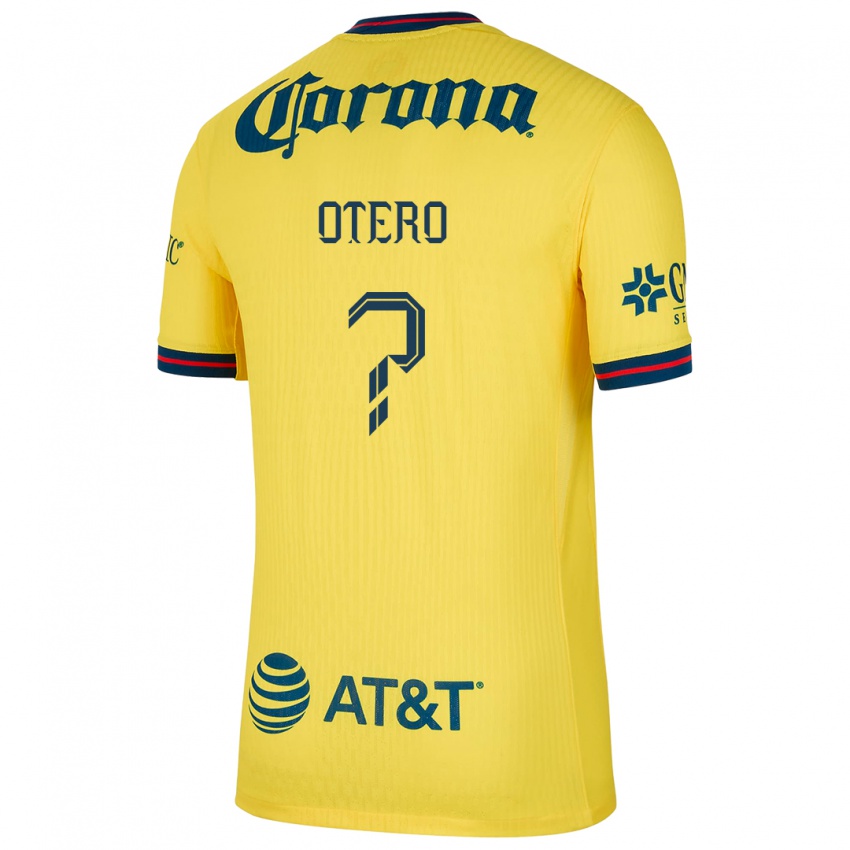 Kinder Juan Otero #0 Gelb Blau Heimtrikot Trikot 2024/25 T-Shirt