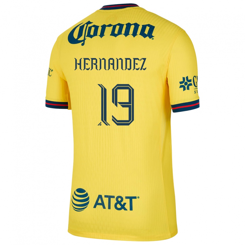 Kinder Illian Hernández #19 Gelb Blau Heimtrikot Trikot 2024/25 T-Shirt