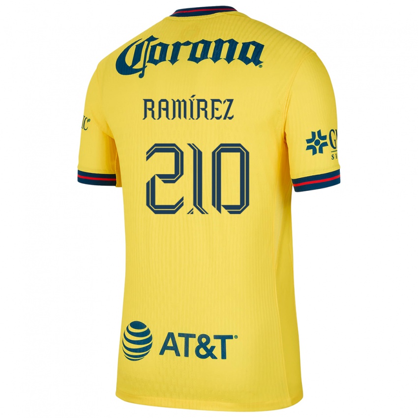 Kinder Miguel Ramírez #210 Gelb Blau Heimtrikot Trikot 2024/25 T-Shirt