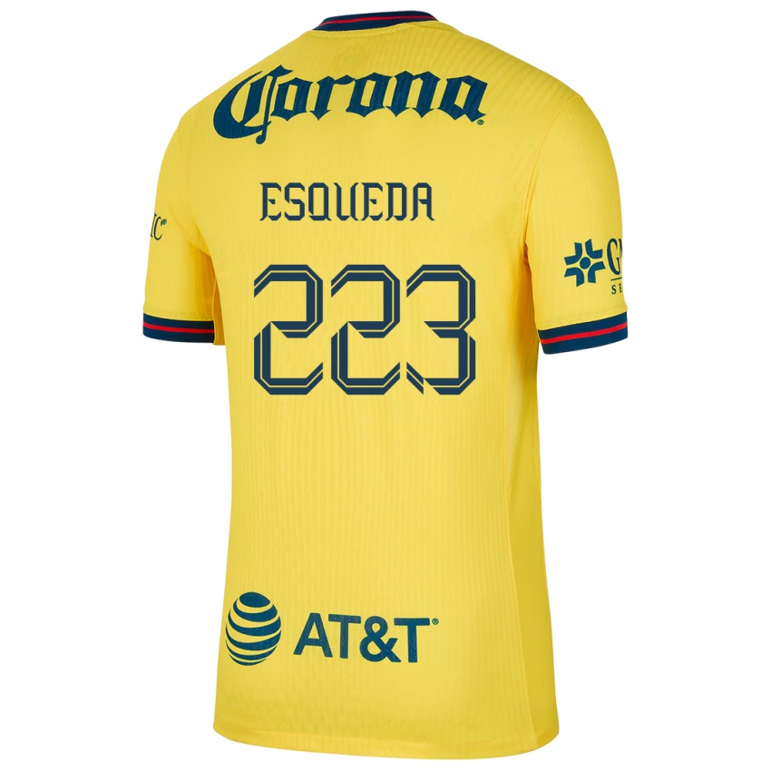 Kinder Diego Esqueda #223 Gelb Blau Heimtrikot Trikot 2024/25 T-Shirt