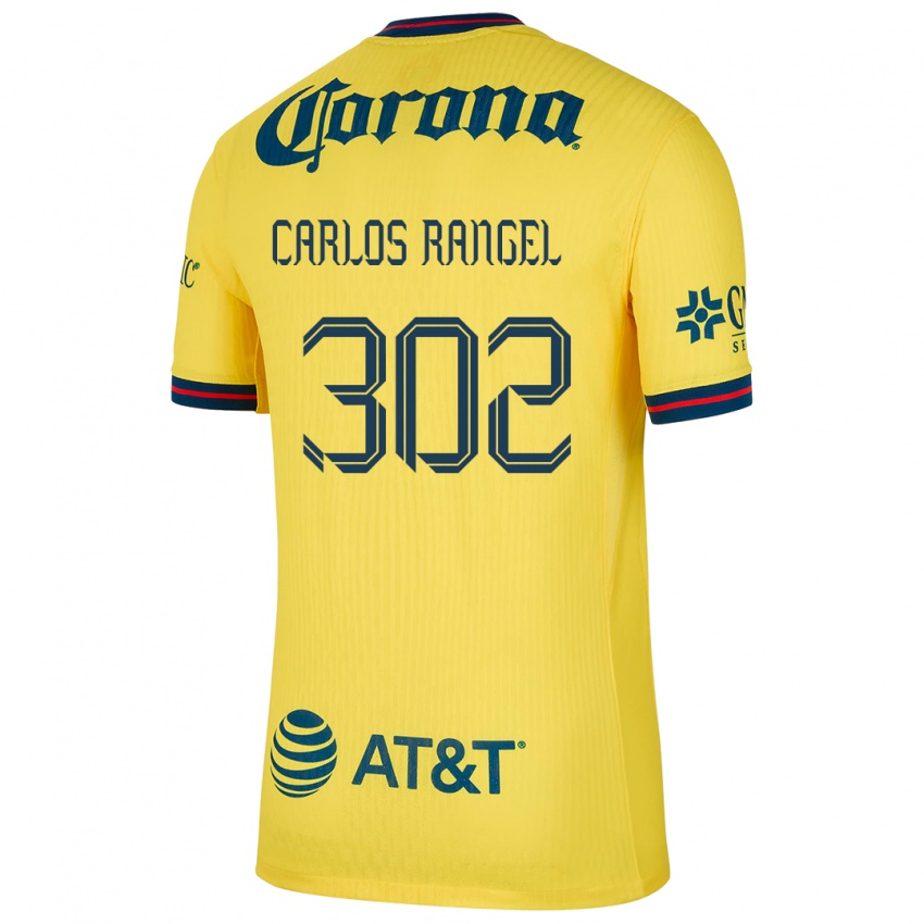 Kinder Juan Carlos Rangel #302 Gelb Blau Heimtrikot Trikot 2024/25 T-Shirt