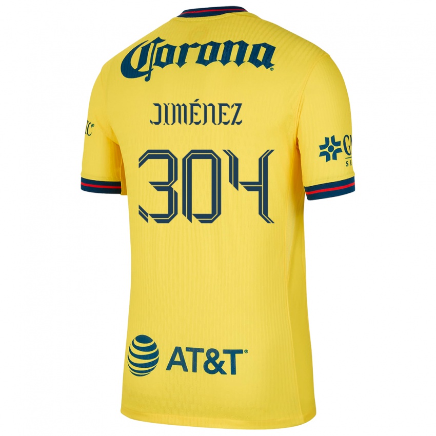 Kinder Derek Jiménez #304 Gelb Blau Heimtrikot Trikot 2024/25 T-Shirt