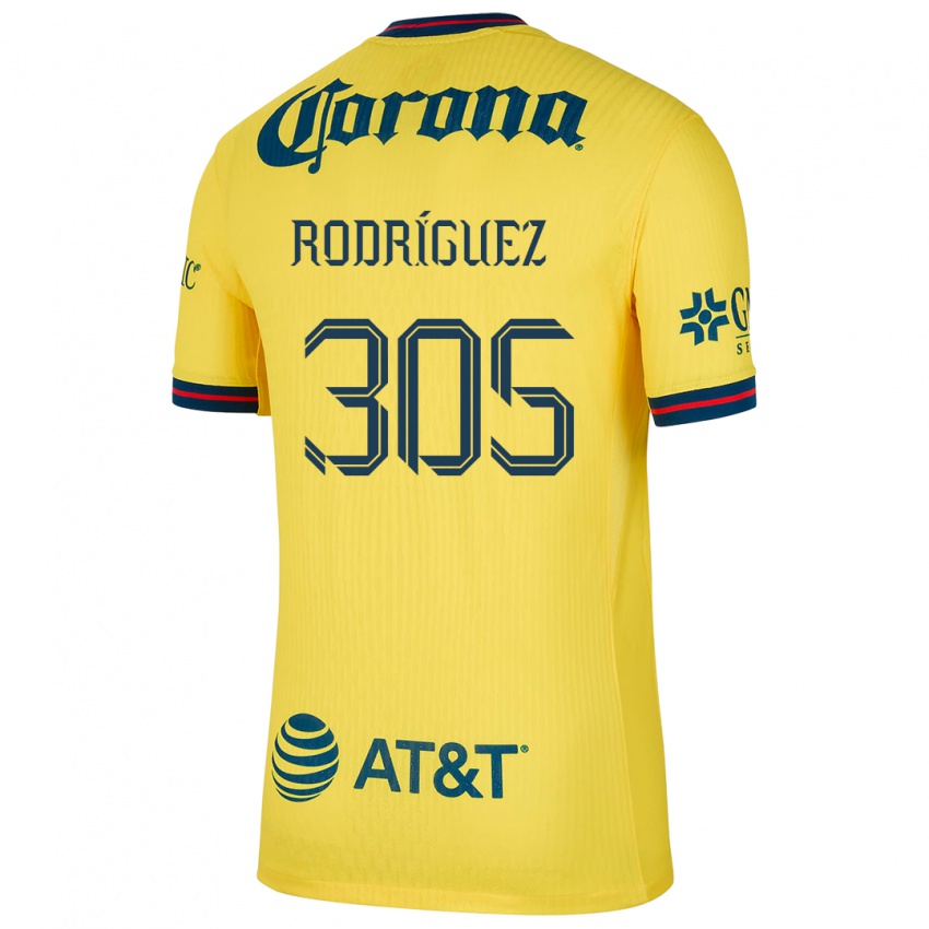 Kinder Bryan Rodríguez #305 Gelb Blau Heimtrikot Trikot 2024/25 T-Shirt