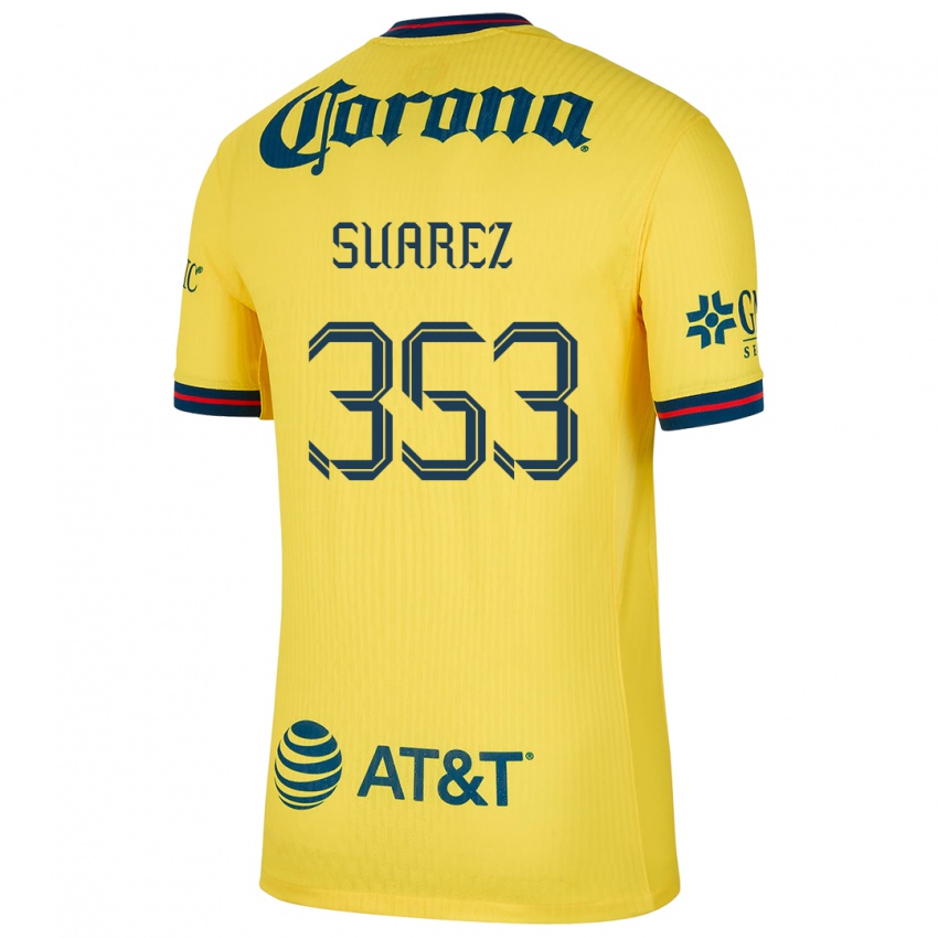 Kinder Irwin Suarez #353 Gelb Blau Heimtrikot Trikot 2024/25 T-Shirt