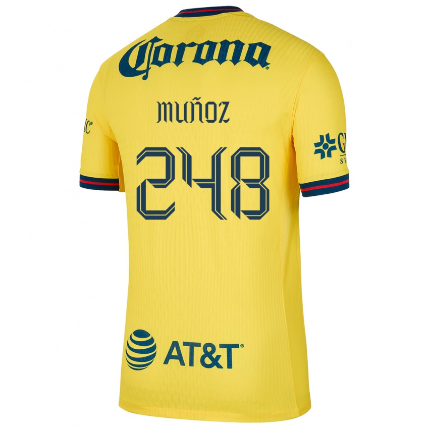 Kinder Diego Muñoz #248 Gelb Blau Heimtrikot Trikot 2024/25 T-Shirt