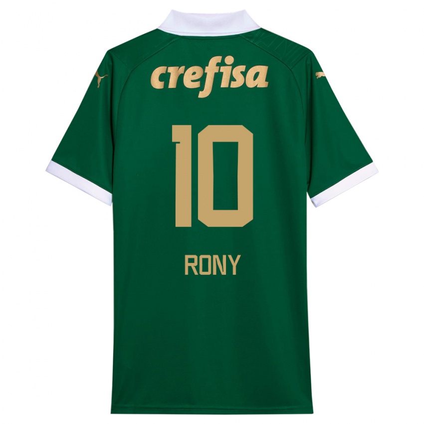 Kinder Rony #10 Grün Weiß Heimtrikot Trikot 2024/25 T-Shirt