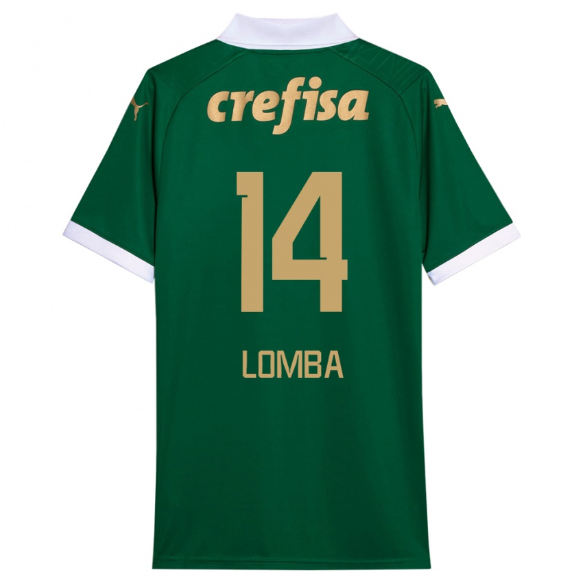 Kinder Marcelo Lomba #14 Grün Weiß Heimtrikot Trikot 2024/25 T-Shirt