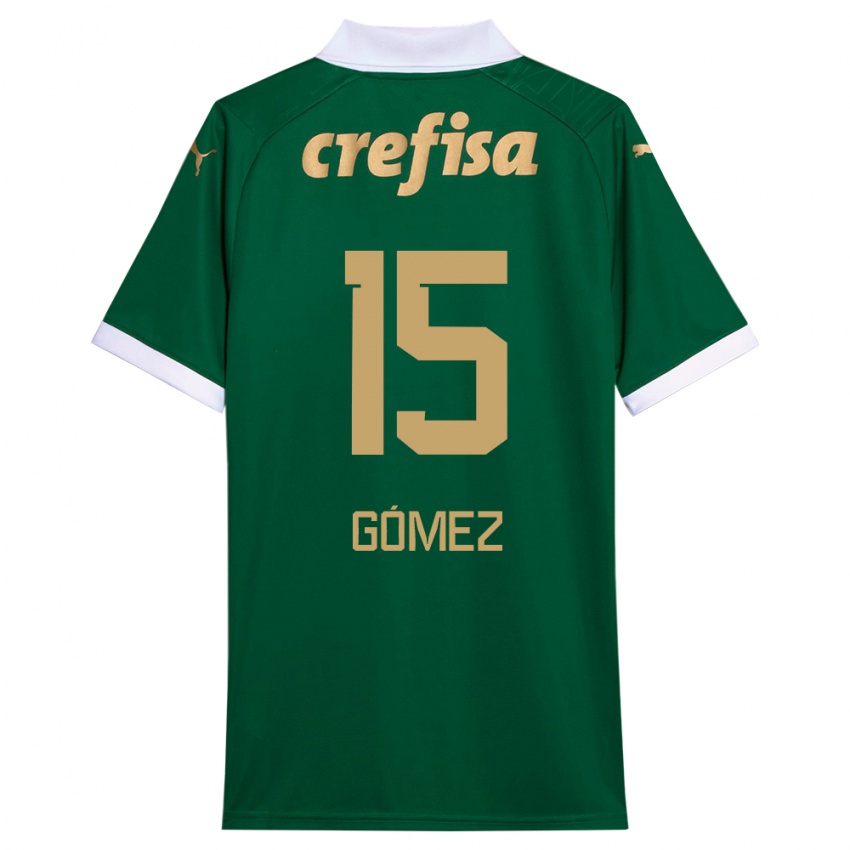 Kinder Gustavo Gomez #15 Grün Weiß Heimtrikot Trikot 2024/25 T-Shirt