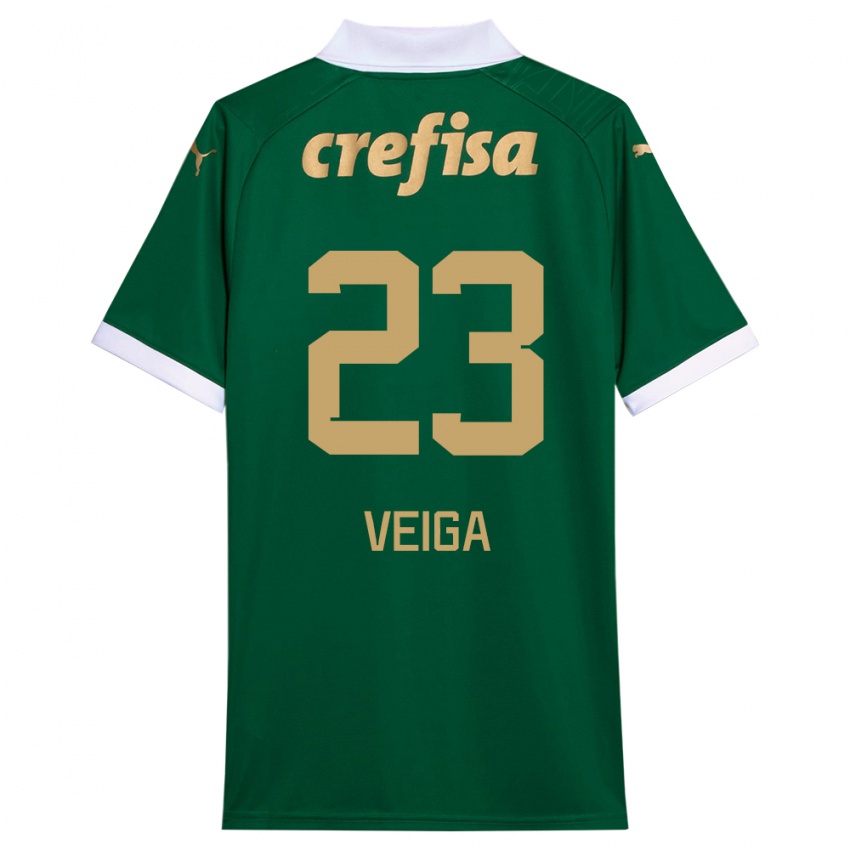 Kinder Raphael Veiga #23 Grün Weiß Heimtrikot Trikot 2024/25 T-Shirt