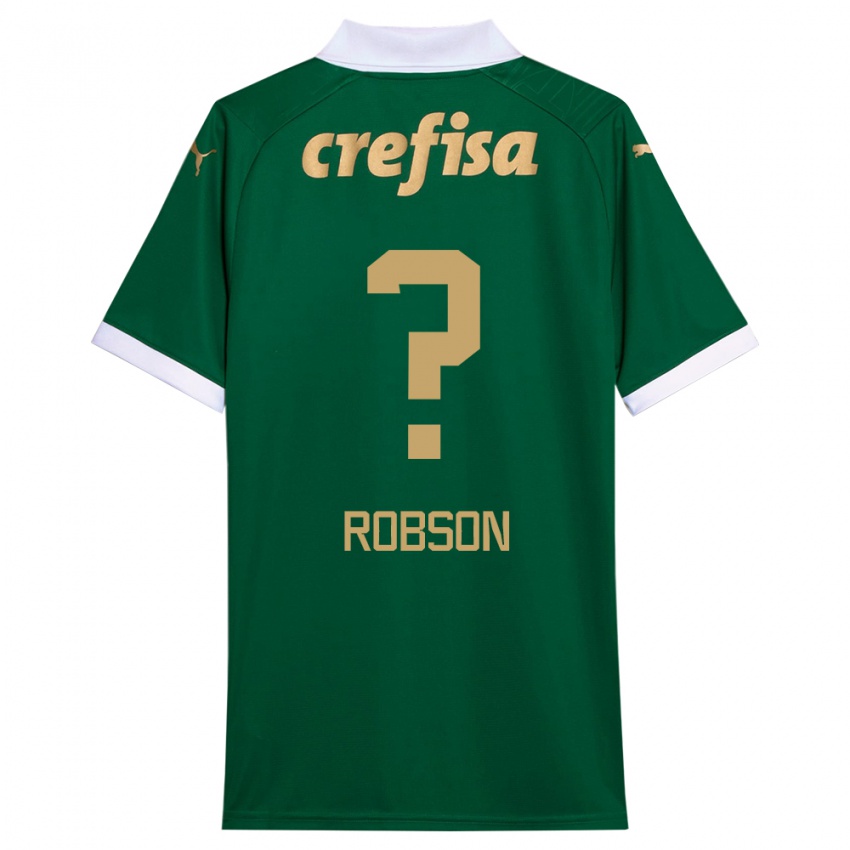 Kinder Robson #0 Grün Weiß Heimtrikot Trikot 2024/25 T-Shirt