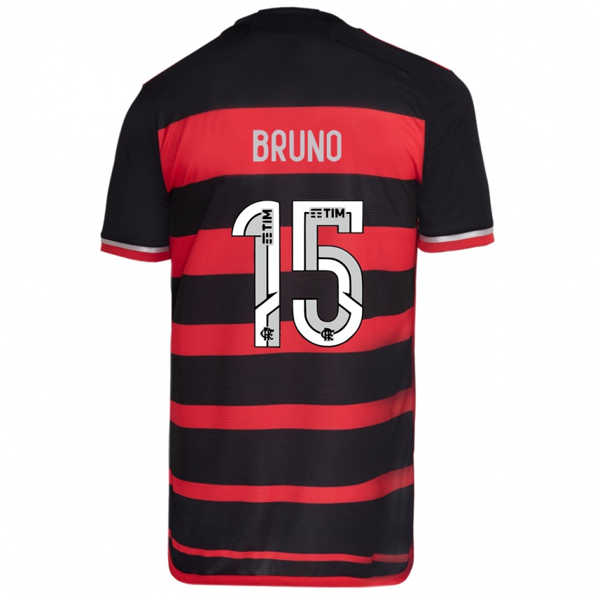 Kinder Fabrício Bruno #15 Rot Schwarz Heimtrikot Trikot 2024/25 T-Shirt