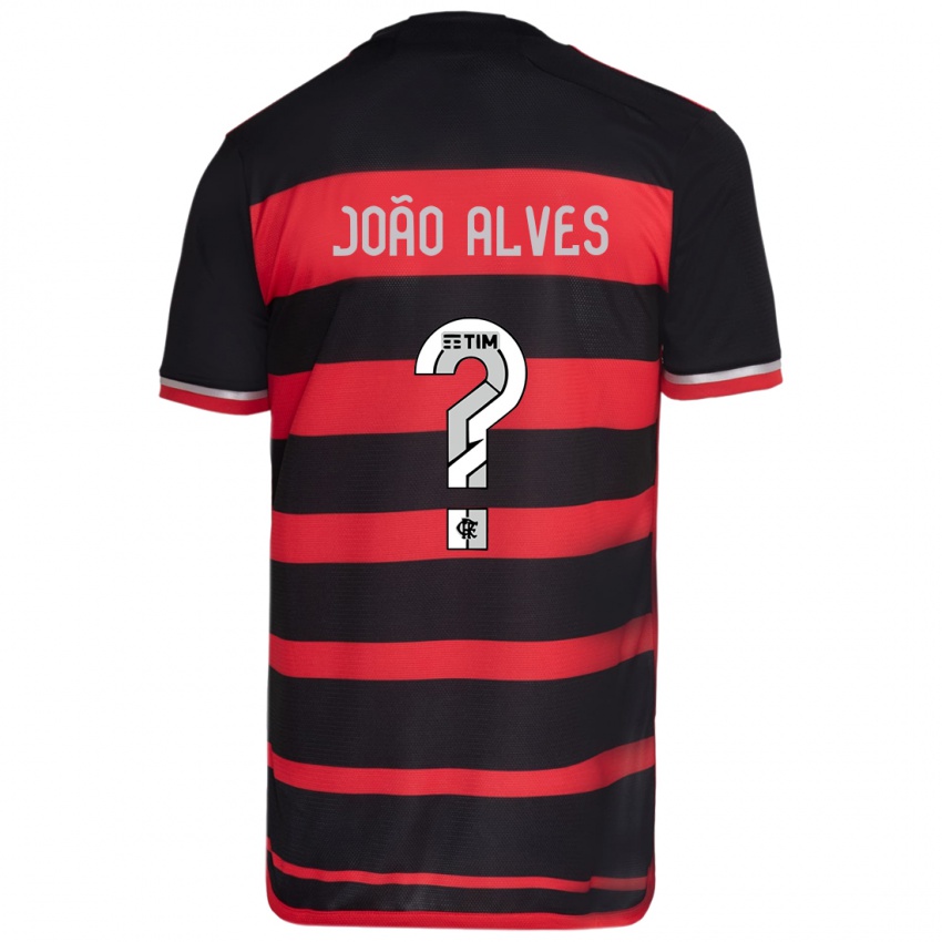 Kinder João Alves #0 Rot Schwarz Heimtrikot Trikot 2024/25 T-Shirt