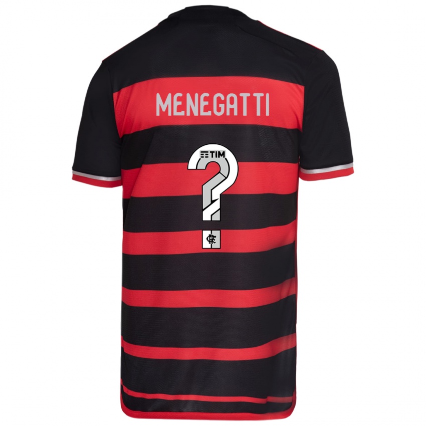 Kinder Kauan Menegatti #0 Rot Schwarz Heimtrikot Trikot 2024/25 T-Shirt