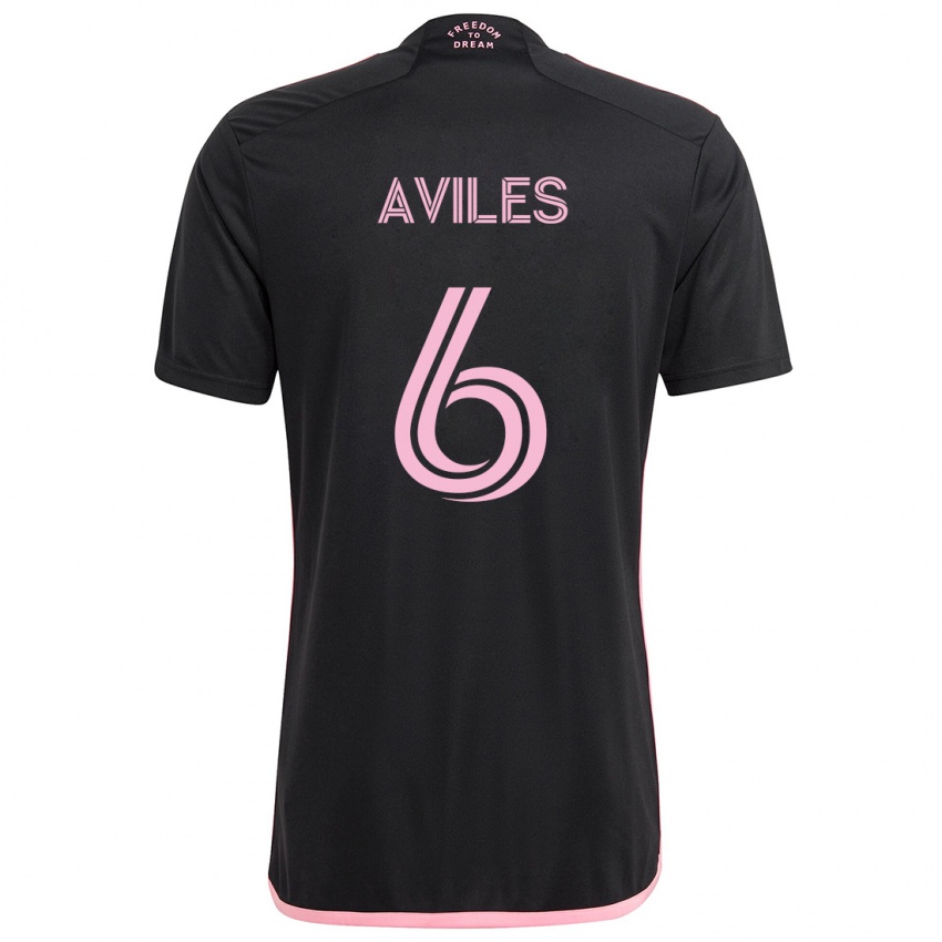 Kinder Tomás Avilés #6 Schwarz Auswärtstrikot Trikot 2024/25 T-Shirt