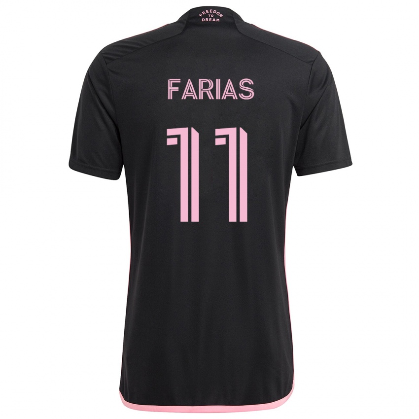 Kinder Facundo Farías #11 Schwarz Auswärtstrikot Trikot 2024/25 T-Shirt