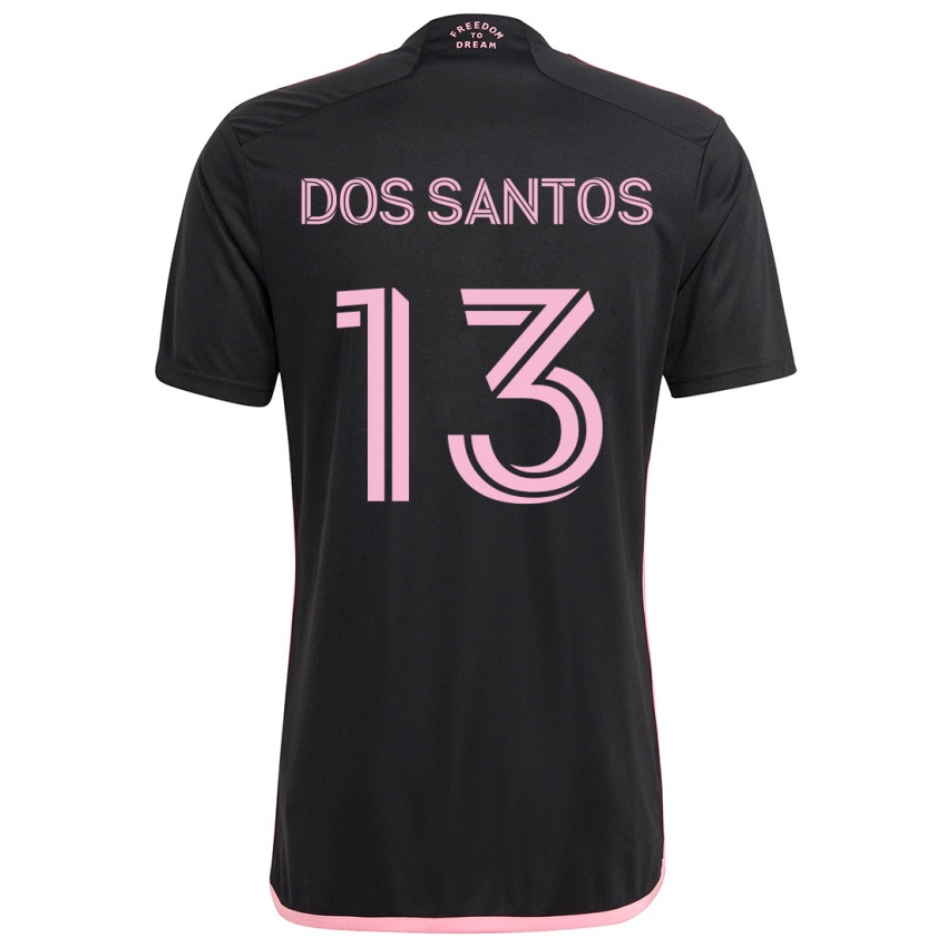 Kinder Cj Dos Santos #13 Schwarz Auswärtstrikot Trikot 2024/25 T-Shirt