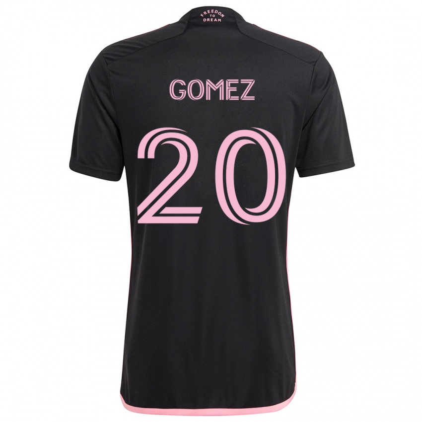 Kinder Diego Gómez #20 Schwarz Auswärtstrikot Trikot 2024/25 T-Shirt