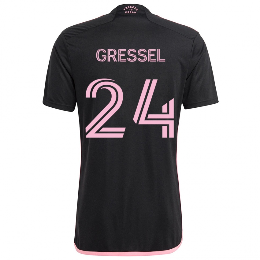 Kinder Julian Gressel #24 Schwarz Auswärtstrikot Trikot 2024/25 T-Shirt