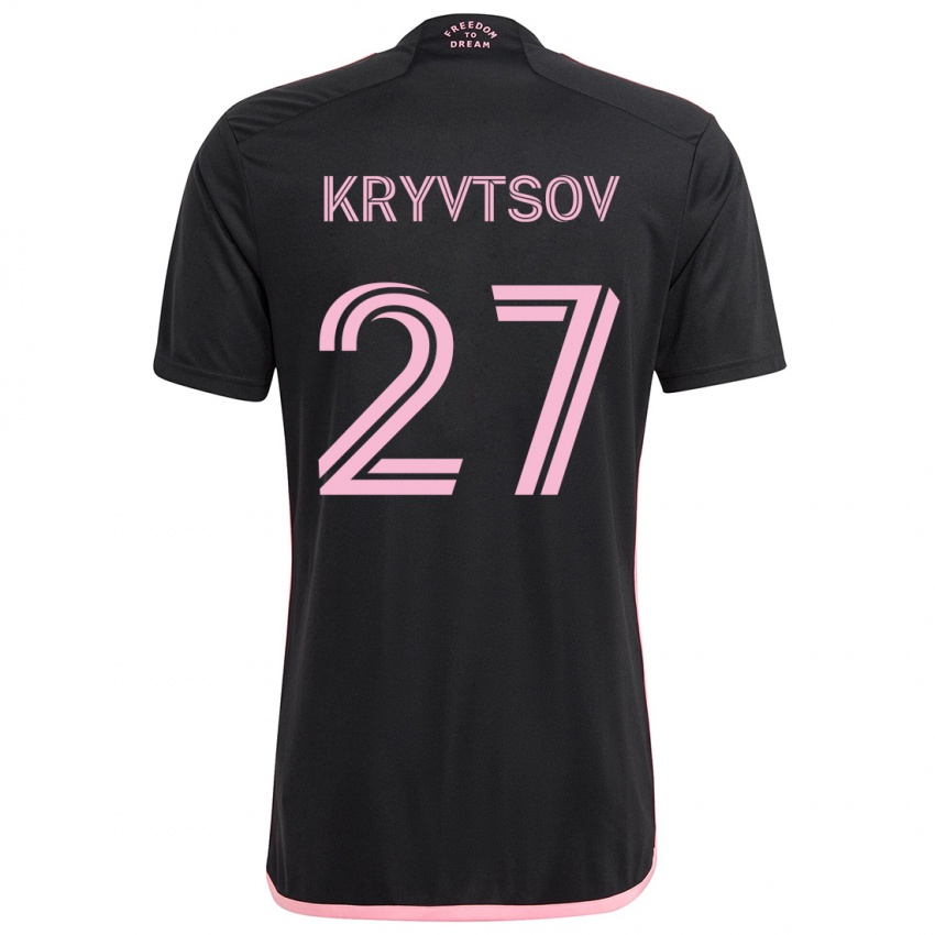 Kinder Sergiy Kryvtsov #27 Schwarz Auswärtstrikot Trikot 2024/25 T-Shirt