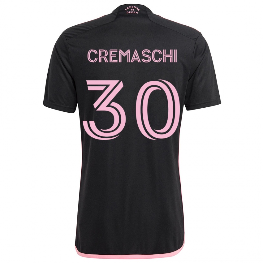 Kinder Benja Cremaschi #30 Schwarz Auswärtstrikot Trikot 2024/25 T-Shirt