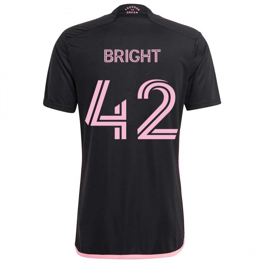 Kinder Yannick Bright #42 Schwarz Auswärtstrikot Trikot 2024/25 T-Shirt