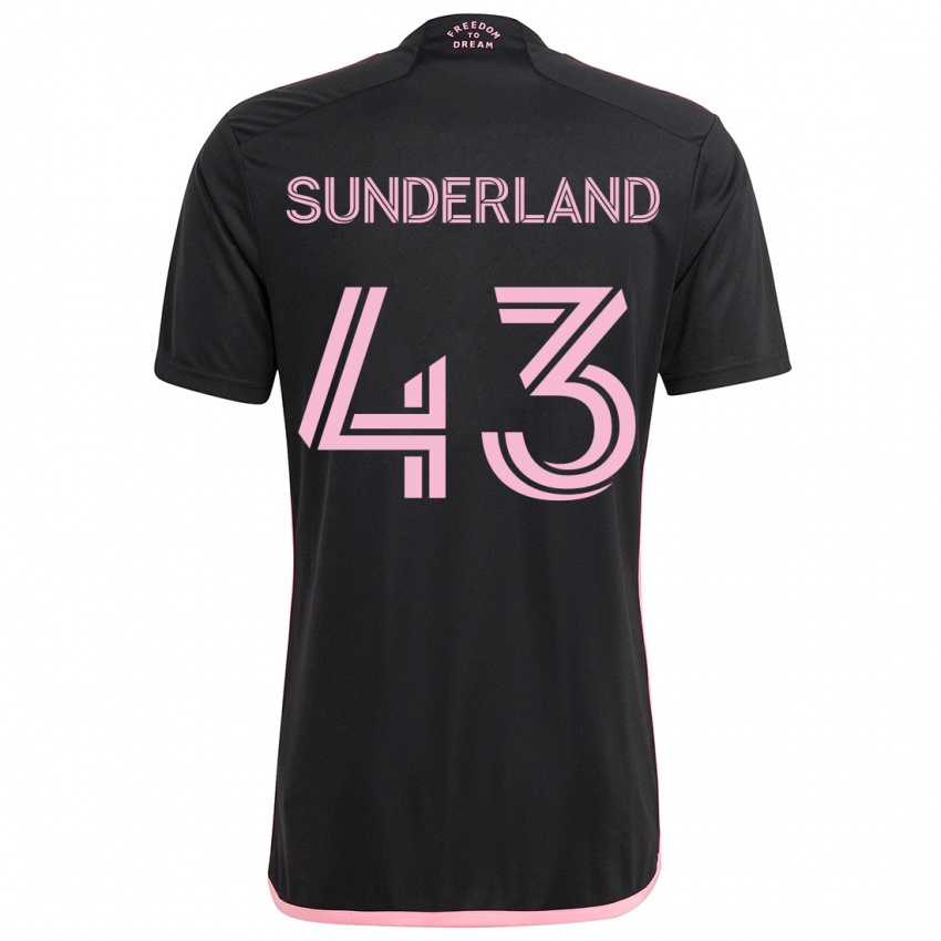 Kinder Lawson Sunderland #43 Schwarz Auswärtstrikot Trikot 2024/25 T-Shirt