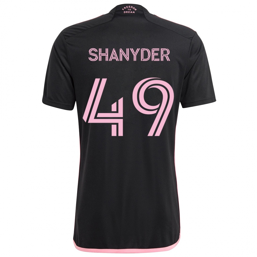 Kinder Shanyder Borgelin #49 Schwarz Auswärtstrikot Trikot 2024/25 T-Shirt